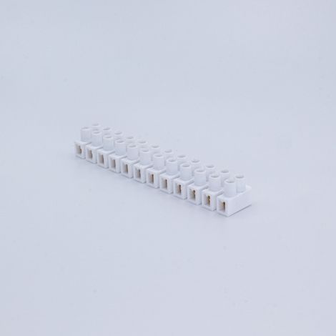 Barrette 12 plots section 4mm² coloris blanc, module de liaison, dominos 450 V (1/5)