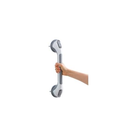 Barra de apoyo con ventosa para duchas de baño, agarre resistente para personas con discapacidad, soporta hasta 109 kg - Gris