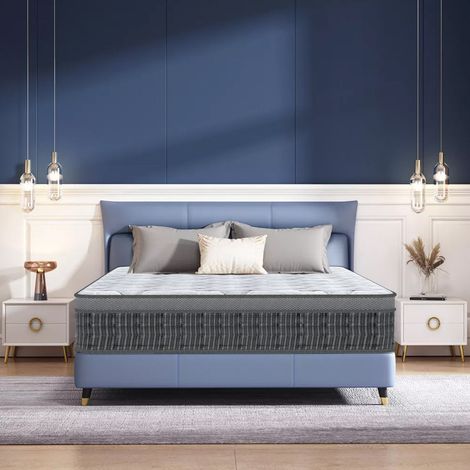 Matelas 160x200 cm,Ep 26 cm Mousse à mémoire de forme et Ressorts ensachés,antibactérien, anti-acarien