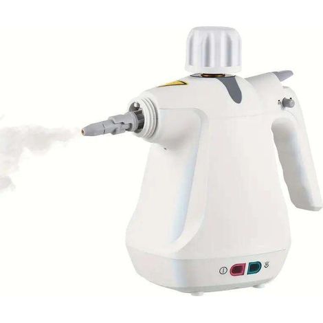 Nettoyeur Vapeur Portatif 1000W, Nettoyage Haute Température – 100% Sans Chimie Désinfection, Appareil Multifonction pour Cuisine, Salle de Bain, Voiture, Sols et Tissus- Blanc (1/5)