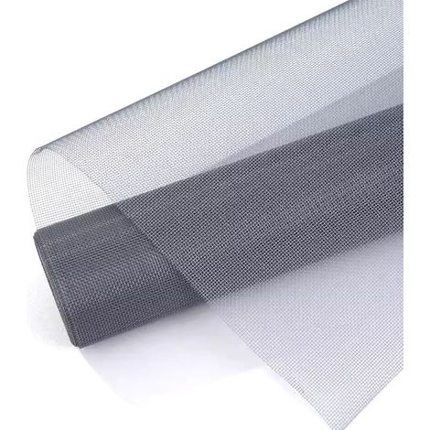 Moustiquaire Fibre De Verre - 1 Rouleau - Gris - 17 Mailles - Anti Insectes - Fenêtre Et Porte - 150x200cm (1/5)