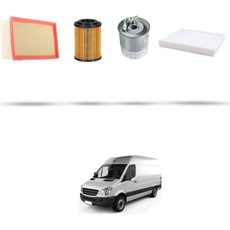 Kit tagliando 4 filtri compatibile con Mercedes Sprinter II (906) 313 CDI 95kw Dal 2006 (1/5)