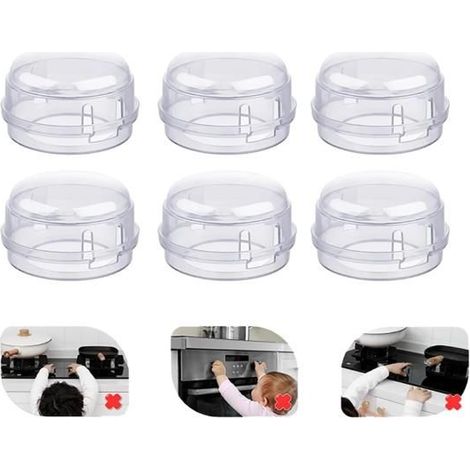6 Pièces Couvre Sécurité pour Cuisinière,Boutons Protection Cuisinière, Couvre Bouton de Cuisinière, Protections Du Bouton Poêle (1/5)