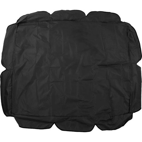 Swing Canopy 210D Silver Coated Oxford Waterproof UV Proof for Outdoor Patio Yard Chair 142x120x18cm Black (1/5)