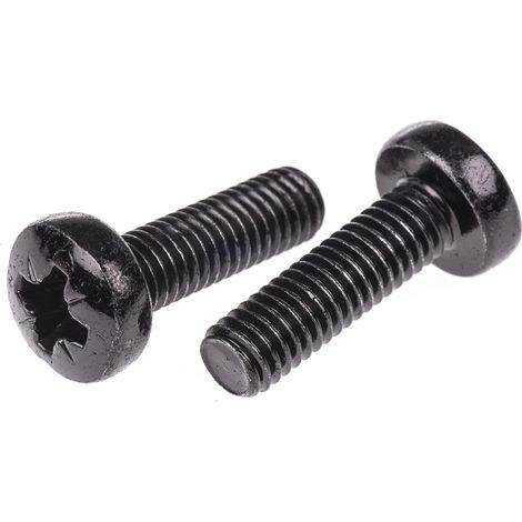 Vis à métaux RS PRO M6 à tête Cylindrique Pozidriv en Acier, 20mm ( Prix pour Sachet de 100 )