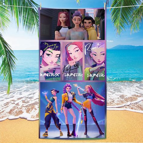 Filiyano-Serviette de bain absorbante en fibres ultrafines de polyester, collection K-POP Magic Band, séchage rapide, 75 x 150 cm