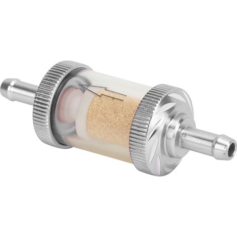Filtre à essence pour moto, en ABS résistant à la chaleur, diamètre 6 mm, couleur argent. (1/5)