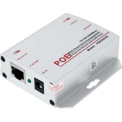 Injecteur PoE+ Gigabit Industriel 30W, Convertit Une Entrée Basse Tension DC 12-48V en Une Sortie PoE 48V, IEEE802.3af/at, Injecteur pour Rail DIN et Montage Mural (PSE5502G) (1/5)