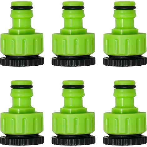 Dapetz ® 6 Pack Garden Hose Tap Connector, 1/2" & 3/4" BSP Threaded Faucets Kitchen Tap Connector Outdoor Garden Watering Fitting Quick Connector Set (1/5)