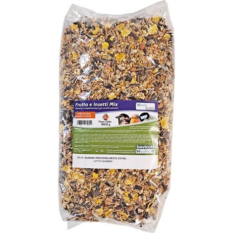 FRUTTA E INSETTI MIX WL GOURMET 1.8KG GRANAGLIE PER UCCELLI GRANIVORI SELVATICI