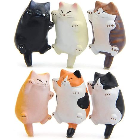 Magnets Pour Refrigerateur - 6 Pièces Chat Design - Compatible Surface Magnétique - Cuisine Bureau Bureau - Décoration Fridge Et Tableau Blanc (1/5)
