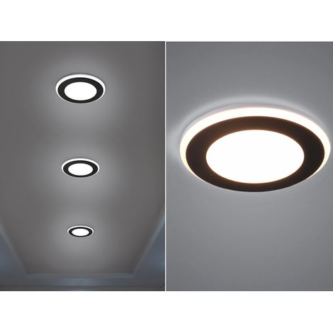Runder LED Deckeneinbaustrahler AURA Schwarz matt Ø 14,8cm (1/5)