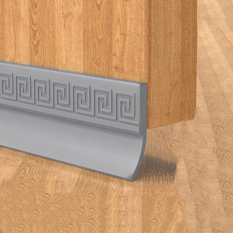 Guarnizione inferiore per porta da 100 cm, guarnizione inferiore per porta in silicone autoadesiva, impermeabile e antipolvere (grigio)