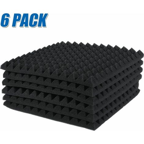 Lot de 6 panneaux de mousse acoustique 30 x 30 x 2,5 cm – DELKEVIC