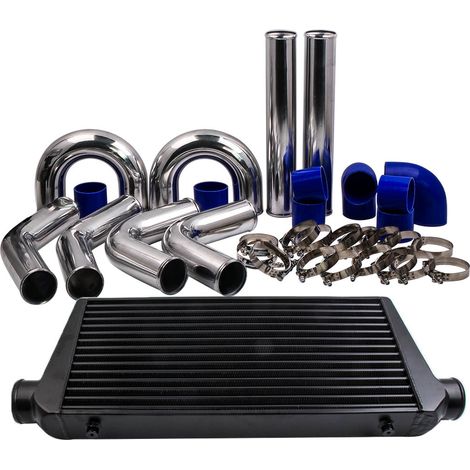 Intercooler 600x300x76mm + 3" aluminium Tuyaux Pipe Kit + Tuyaux en silicone (1/5)