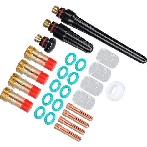 Électrodes et accessoires de soudage TIG : douilles, buses céramiques, rondelles pour torches WP‑17, WP‑18, WP‑26 (1/5)