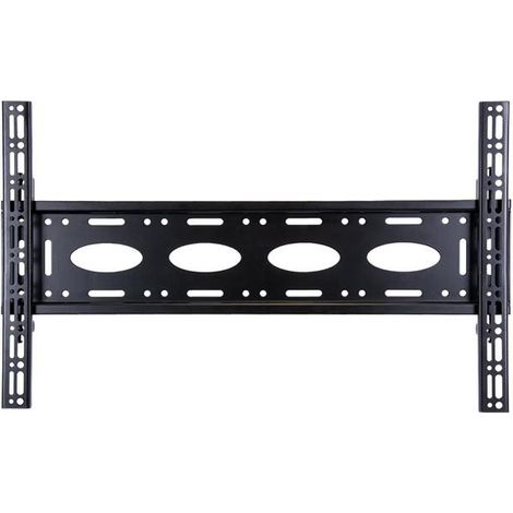 Soporte mural fijo - B-TECH - Monitor - Acero negro - Capacidad 80 kg - VESA 600