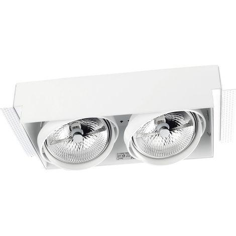 LedsC4 Multidir - LED-Einbaustrahler Durchmesser 15.5cm. Gehäuse aus Stahl. Farbe Weiß