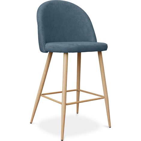 Taburete Tapizado en Tela - Diseño Escandinavo  - 66cm - Evelyne