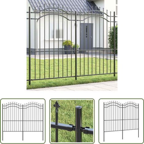 Gartenzaun Grau - Gartenzaun Grau 240 x 215 cm Pulverbeschichteter Stahl (1/5)