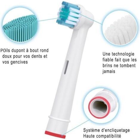 Brossettes de Rechange - Têtes de Brosse à Dents de Rechange Compatibles avec Brossette Oral B Brosse a Dent Electrique Vitality 100, Pro, Genius X, Kids