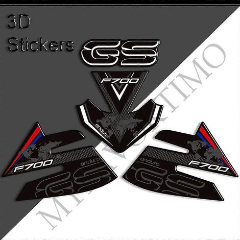 Film autocollant aux couleurs primaires pour joint de réservoir de carburant BMW F700GS (F700, F 700 GS) - Antidérapant et résistant aux rayures - F700GS7 (1/4)