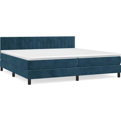 Maison Exclusive - Cama box spring con colchón terciopelo azul os (1/5)