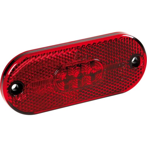 Luce ingombro con catarifrangente - 5 Led - 24V - Rosso (1/4)
