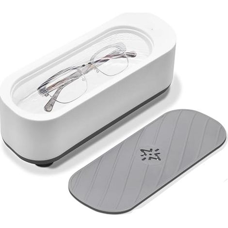 Nettoyeur de lunettes à ultrasons, boîte de nettoyage à ultrasons, convient aux lunettes, bijoux, montres, colliers, bagues, etc. (1/5)