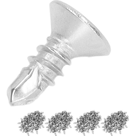 Vis à bois inoxydable autoforeuse, 200 pièces, tête fraisée cruciforme, longueur 13mm, kit de fixation M4.2-18, visserie acier inoxydable. (1/5)