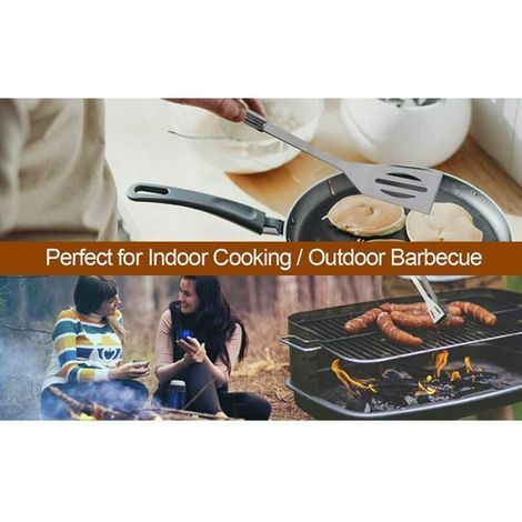 Ensemble d'outils de barbecue - - 3 pièces - Acier inoxydable - Multi - Durable et transportable (1/4)
