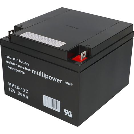 Multipower Blei-Akku MP26-12C Pb 12V 26Ah Zyklenfest, M5 (1/5)
