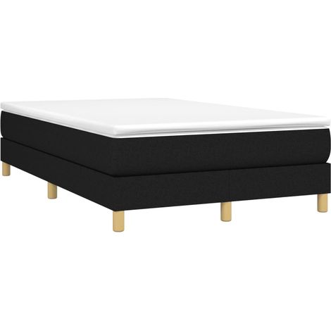 Maison Exclusive - Sommier à lattes de lit avec matelas noir 120x190 cm tissu (1/5)