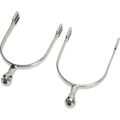 Lot de 2 éperons western en acier inoxydable pour femmes, avec roulette, pour bottes d'équitation et passionnées d'équitation. (1/5)