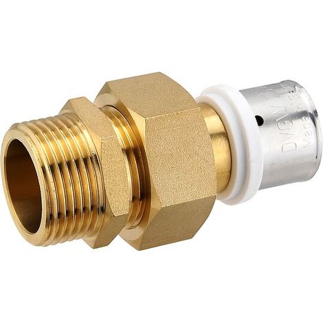 Pressfitting-Verschraubung 26 x 3,0 mm - 1 Zoll Außengewinde flachdichtend für MV-Rohr