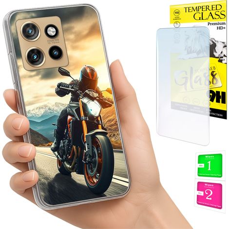 Custodia per Motorola Edge 50 Neo Photo Cover Case Back Case + Vetro 9H (1/5)