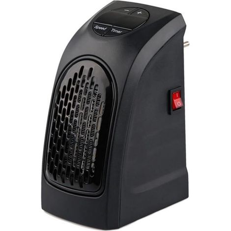 Mini calefactor eléctrico con control inteligente y pantalla LED digital, calefactor eléctrico para uso en interiores (negro) (1/3)