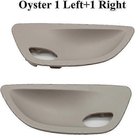 Poignées de porte intérieures (cache-poignées) pour BMW Série 5 F10 F11 F18 (2010-2017), couleur noir et beige - Oyster (1 paire) (1/5)