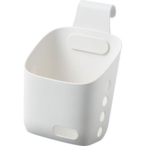 Petit panier suspendu en plastique, panier de rangement pour cuisine, salle de bain, chambre d'étudiant, blanc, grande taille 55210