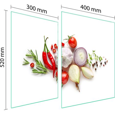 PLACA PROTECTORA DE VIDRIO PARA ESTUFA 70x52 VERDURAS (1/5)