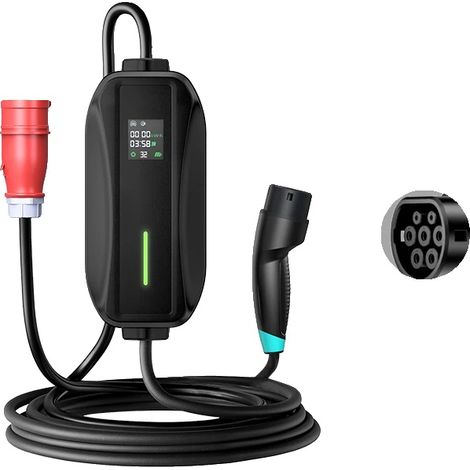 Chargeur de voiture électrique, design portable, multiples options de puissance, T1 11kW 3.5M, Type2 (1/2)