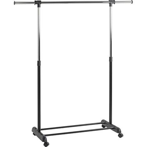Portant chromé, Noir, Plastique, métal - Dim.: L 95-145 cm x H 95-170 cm x P 44 cm, Style: Modern (1/5)