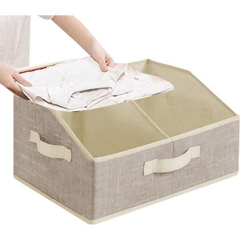 Faltbare Aufbewahrungskörbe aus Stoff – Große Aufbewahrungsboxen Weicher Kleiderschrank-Organizer für Wohnzimmer, Kleiderschrank-Organizer für Kleidung, Schubladenbox für Kleidung, praktischer Kleide (1/5)