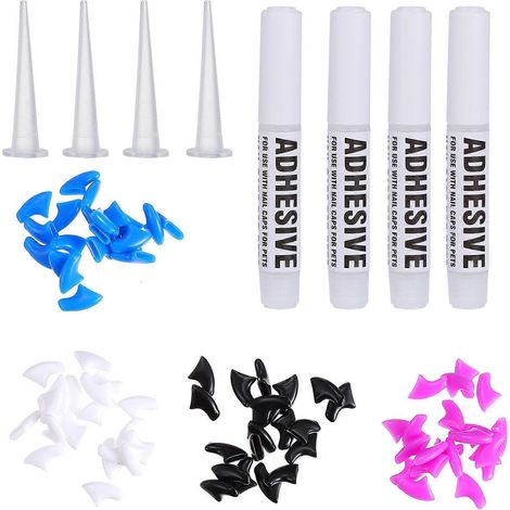 Protège-griffes en silicone pour chats, accessoires de soin des griffes pour animaux de compagnie, paquet de 80 pièces