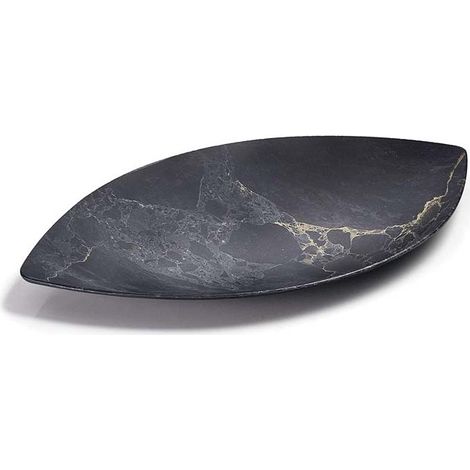 Lacor Platte in Blattform aus Melamin mit Marmoroptik [40 x 25 cm]