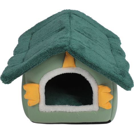 Niche douillette et chaude pour chat, niche amovible et confortable pour chien, hamster, lapin, raton laveur, moufette (taille S) (1/5)