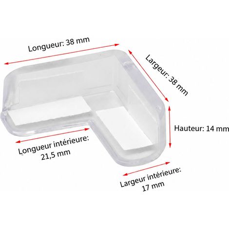 Protection d'angle en silicone transparent forme L lot de 4 transparent 4 500 g – Livraison gratuite