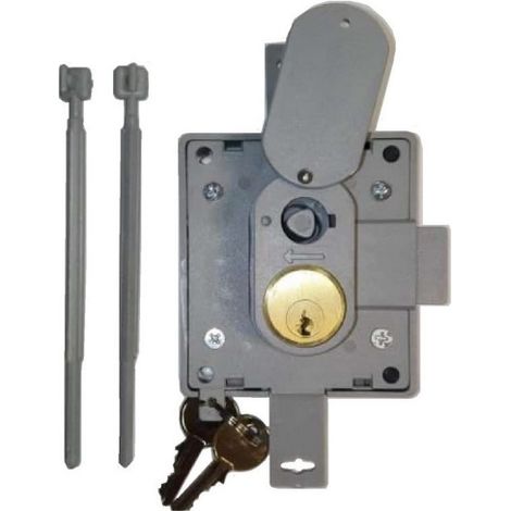 Koem serrure de rechange SC10 pour boitier de compteur de courant en re'sine de type gris e'mail avec cle's comple'tes de tiges