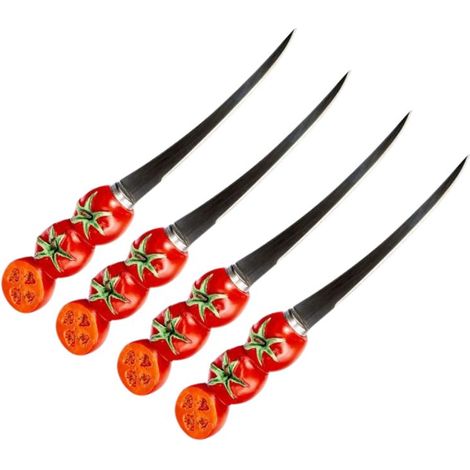 Lot de 4 couteaux à tomates lame crantée 11 cm Fackelmann (1/5)
