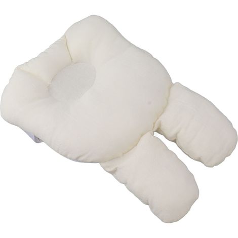 Oreiller bébé en forme d'oreilles de lapin encastrées, 21,5 cm de largeur, doux et respirant, blanc. (1/5)